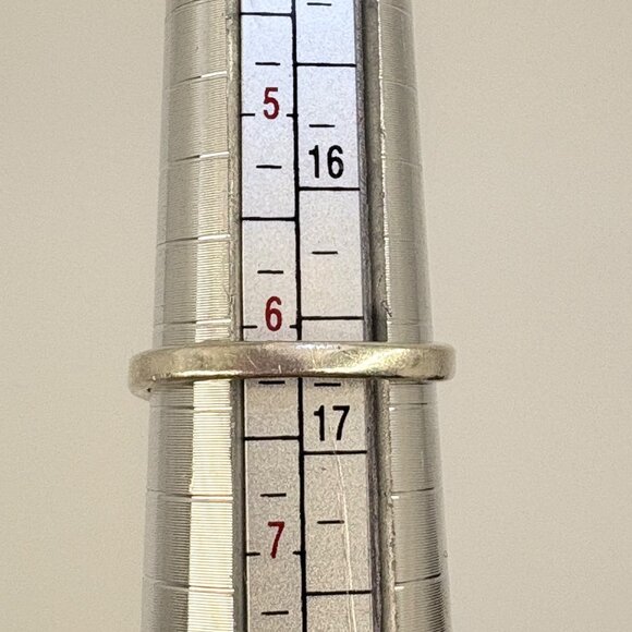 VTG Solid Sterling Silver 925 Wrapped Bead Design Bypass Ring Size 6.25 - Picture 8 of 8